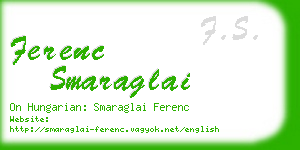 ferenc smaraglai business card